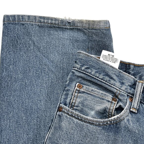 Levis 505 Regular Straight Leg 36 x 29 Blue Jeans Mens Denim Actual 36 x 27 - Picture 6 of 12